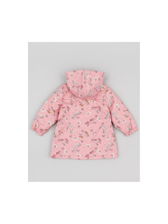 Losan Waterproof Girls Casual Jacket Pink with Ηood