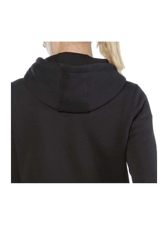 Lang Damen Sweatshirt Kapuzen Schwarz