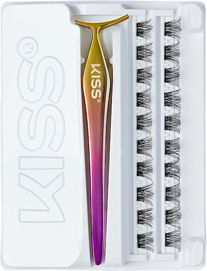 Kiss ImPRESS Kit Gene False Autocolante Voluminoase Negre 20 Bucăți