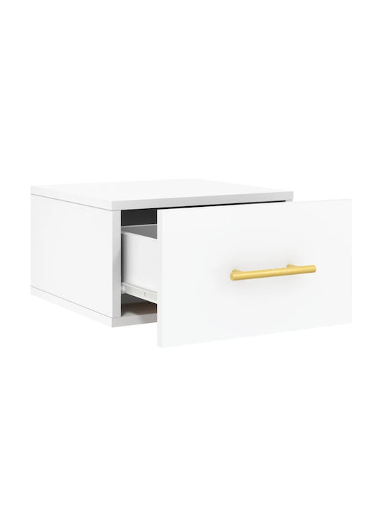 Wooden Bedside Table White 35x35x20cm