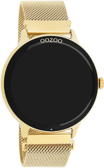 Oozoo Q00136 45mm Smartwatch με Παλμογράφο (Χρυσό)