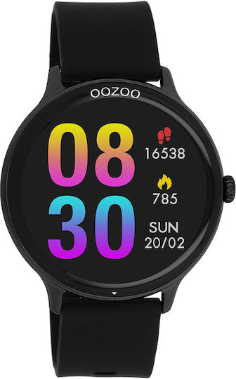 Oozoo Q00134 45mm Smartwatch with Heart Rate Monitor (Black)