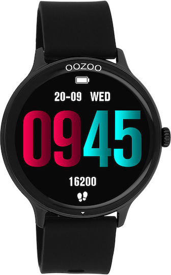 Oozoo Q00134 45mm Smartwatch με Παλμογράφο (Μαύρο)