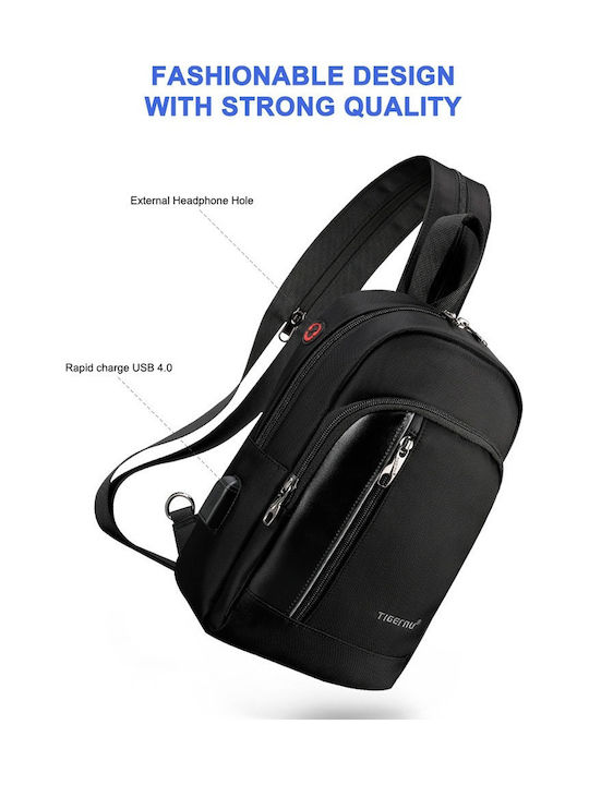 Herrentasche Schulter / Crossbody Schwarz