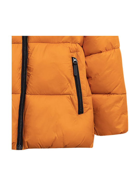 Kinder Freizeitjacke Kurz mit Kapuze Orange