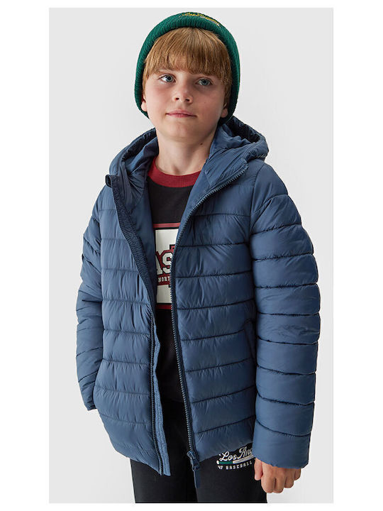 Kids' Casual Jacket Short with Hood Dark blue.