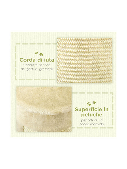 Pawhut Tree Cats Scratching Post Beige 34x25.5x58cm