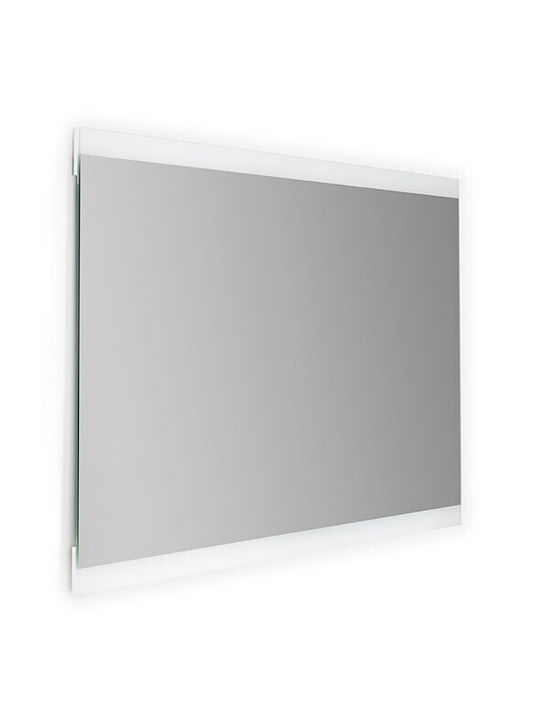 Ebir Iluminacion Rechteckiger Badezimmerspiegel LED Berührung 80x60cm