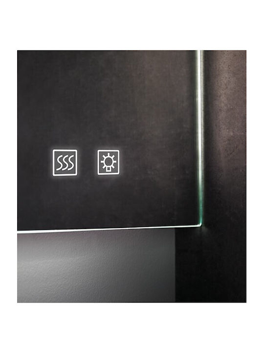 Ebir Iluminacion Oglindă de Baie Dreptunghiulară Lumini LED Atingere 60x80cm