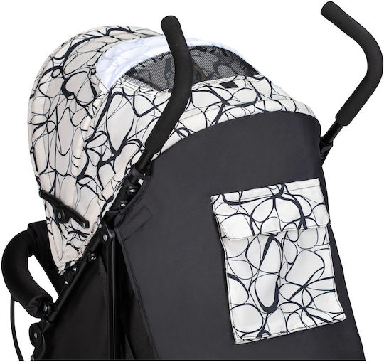 FreeOn Simple Umbrella Stroller Suitable from 6+ Months Black & White Circles 6.4kg