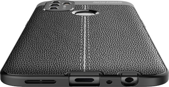 Litchi Texture Задна корица Силикон Черен (OnePlus Nord N100)