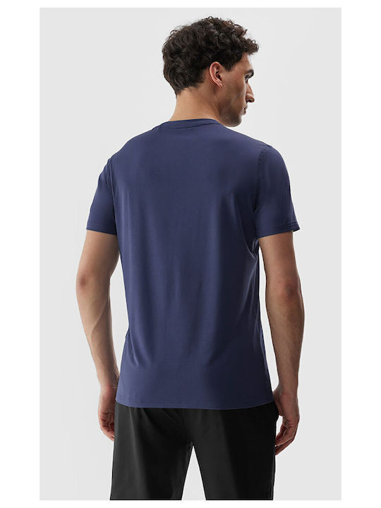 4F Herren Kurzarmshirt Blau