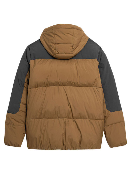 4F Men's Winter Puffer Jacket Brown