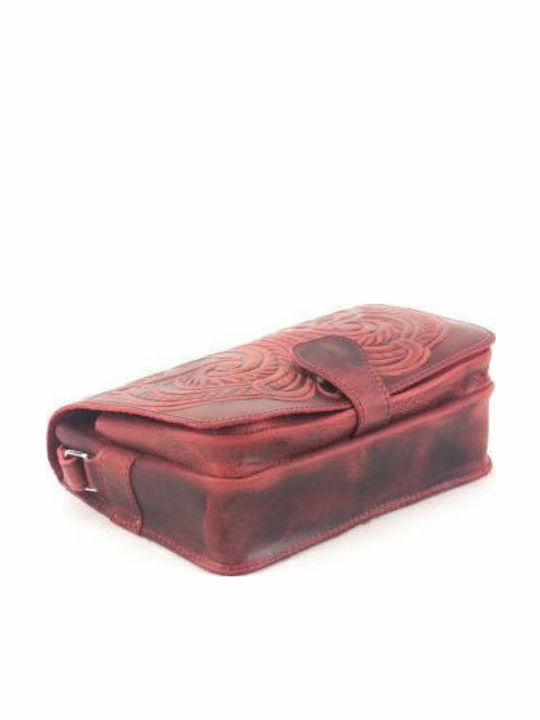 -leather Leather Women's Bag Crossbody Burgundy