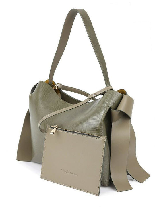 Manila Grace Damen Tasche Schulter Khaki