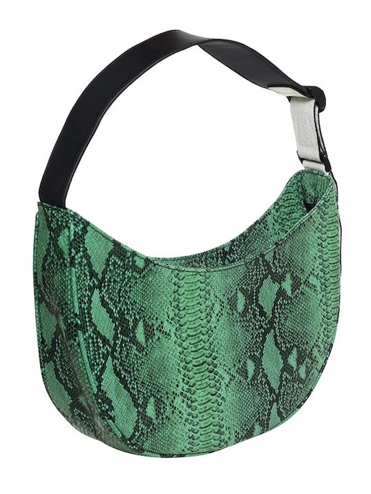 Hvisk Moon Structure Snake Faded Croco Women's Bag Shoulder Green