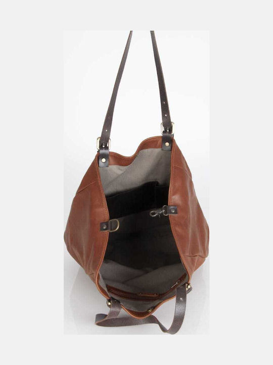 Leder Damen Tote Tasche Braun