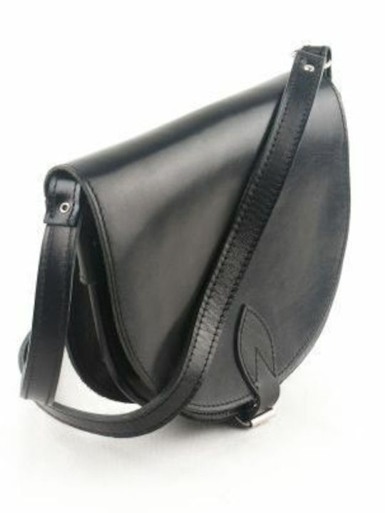 Kouros Kouros-γυναικεία Leather Women's Bag Crossbody Black