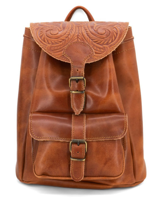 Kouros Leather Women's Bag Backpack Brown