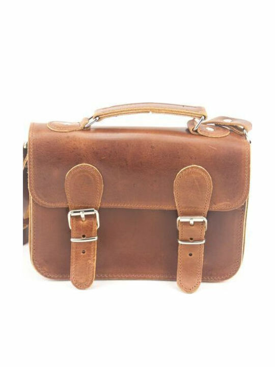 By -leather Leather Women's Bag Handbag Tabac Brown