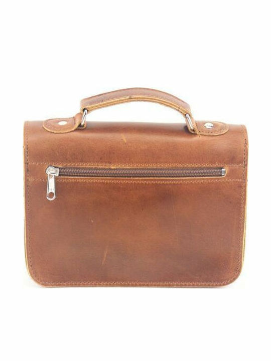 By -leather Leather Women's Bag Handbag Tabac Brown