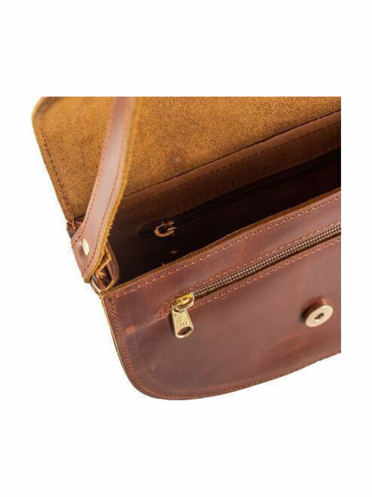 By -women's Leather Women's Bag Crossbody Brown