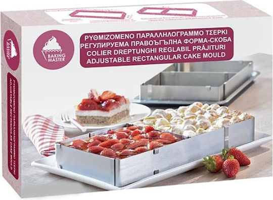 Adjustable Metallic Rectangular-Shaped Cake Ring
