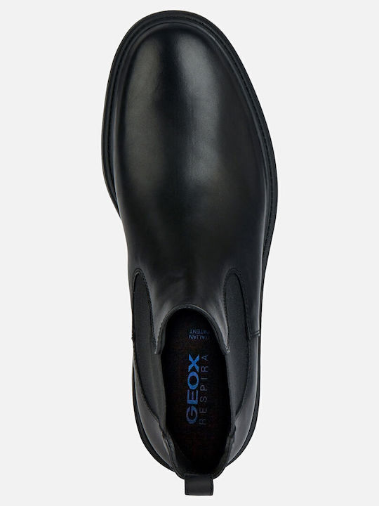 Spherica Leder Chelsea Herrenstiefel Schwarz