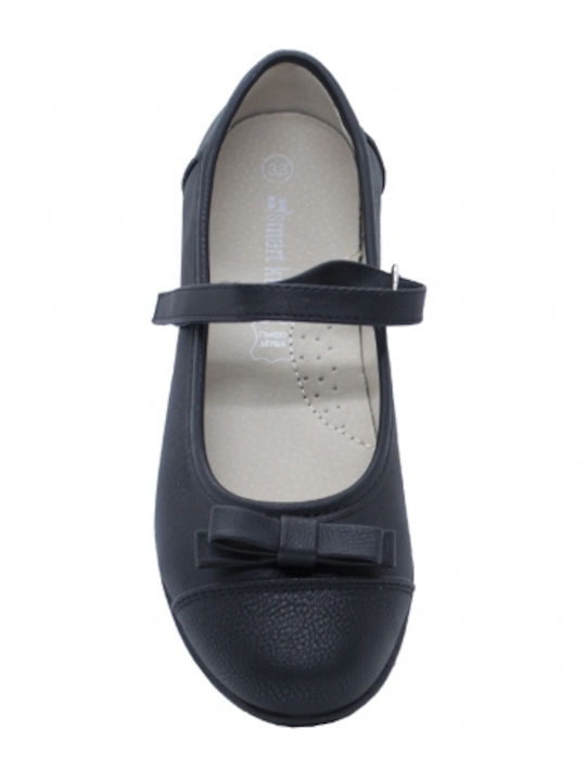 Kids Anatomic Ballerinas with Hoop & Loop Closure Black