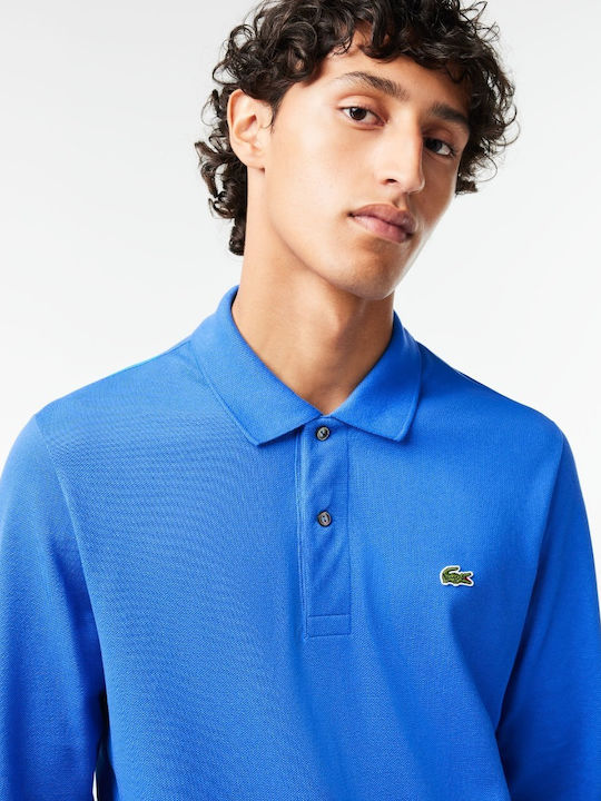 Lacoste Ανδρική Μπλούζα Μακρυμάνικη Polo Γαλάζια