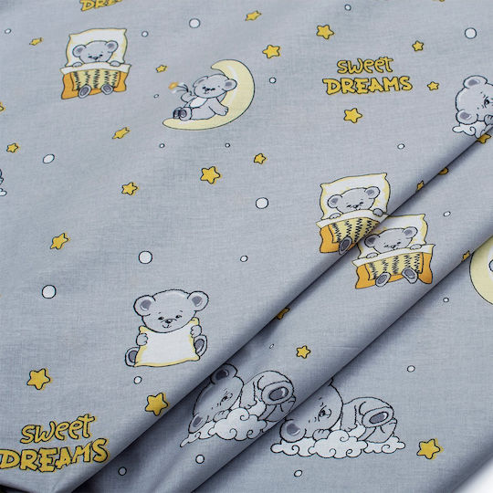 Dimcol Duvet Crib Cotton Gray 120x160cm