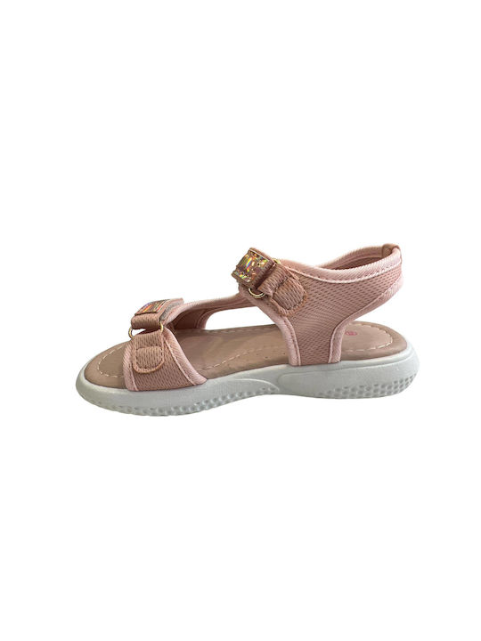 Double King Kids kids sandal for girls in beige-gold color