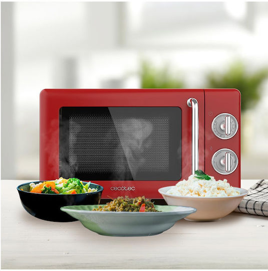 Cecotec ProClean 3010 Retro Microwave Oven 20lt Red