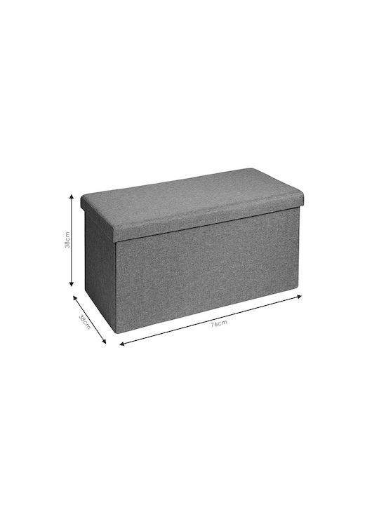 Fabric Upholstered Bench Stool Greatness Beige 76x38x38cm
