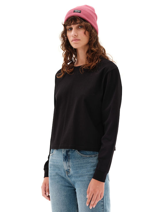 Emerson Women's Athletic Crop Top Long Sleeve Black