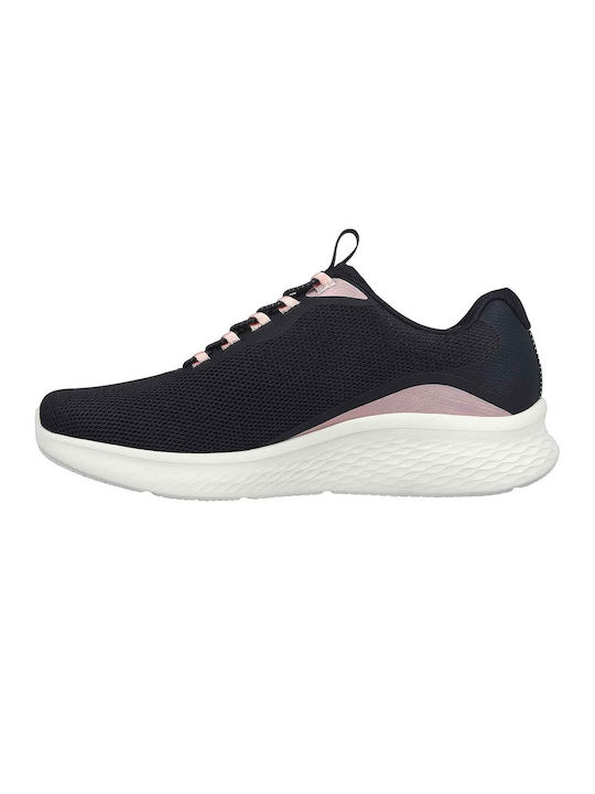 Skechers Overlay Mesh Women's Running Sport Shoes Black