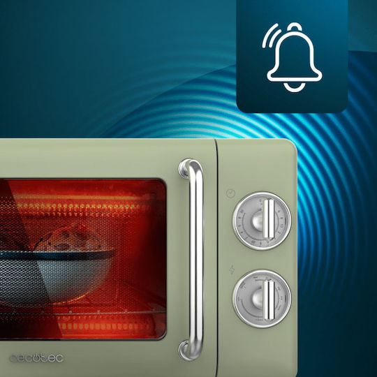 Cecotec ProClean 3110 Retro Φούρνος Μικροκυμάτων με Grill 20lt Πράσινος