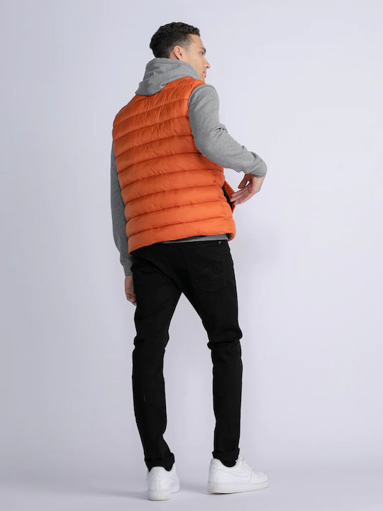 Petrol Industries Men's Sleeveless Puffer Jacket Orange