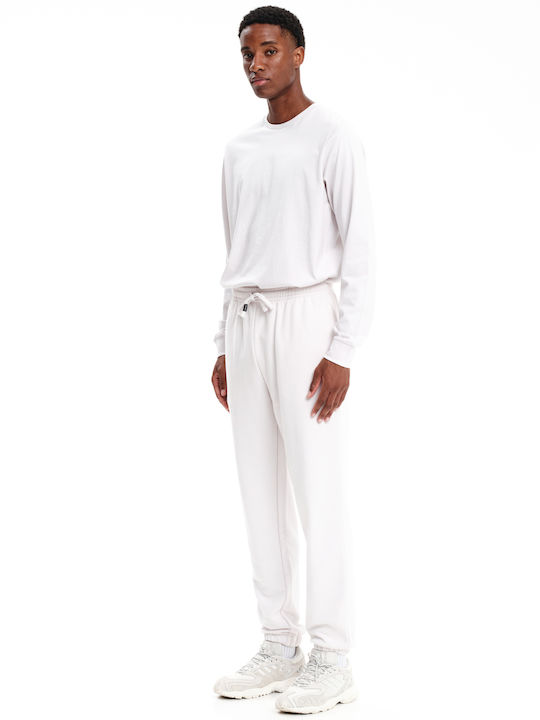 Pantaloni de trening cu Elastic Alb