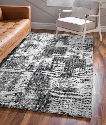Saray Home Moroccan Thom Abstract Χαλί Ορθογώνιο Shaggy Γκρι 160x230cm