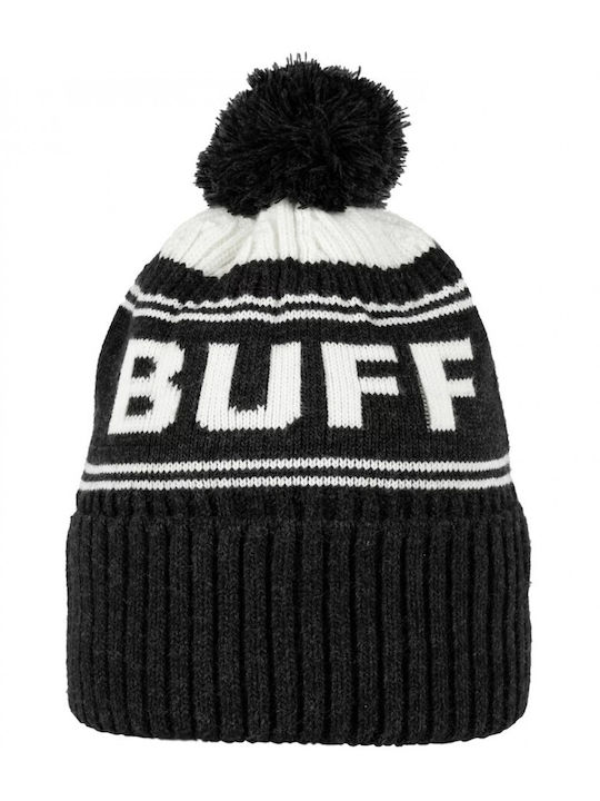 Buff Beanie Unisex Σκούφος Πλεκτός σε Μαύρο χρώμα