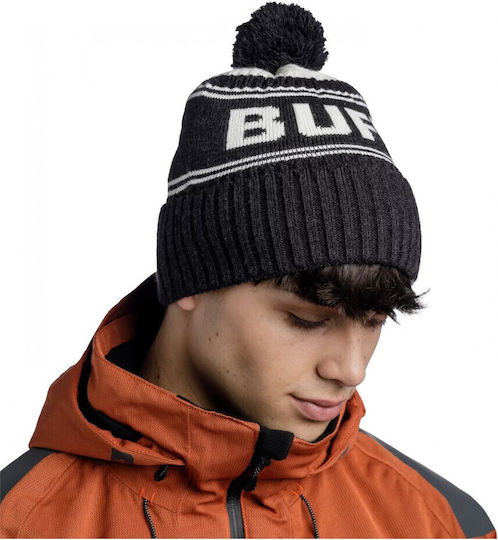 Beanie Unisex Σκούφος Πλεκτός σε Μαύρο χρώμα
