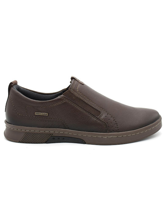 Pegada Men's Leather Loafers Brown