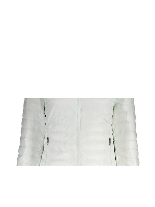 Women's Short Puffer Jacket for Spring or Autumn White 832649