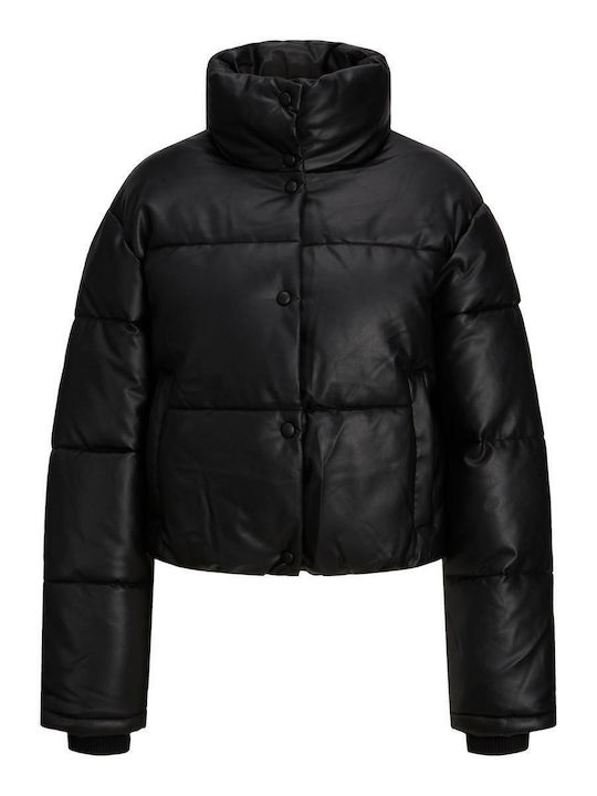 Scurtă Jachetă de femei Puffer Negru