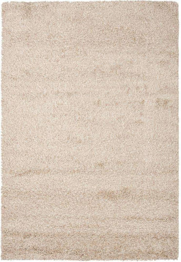 Saray Home Teppich Rechteckig Zottelig Synthetisch,Polyester/Cotton/Leather Beige