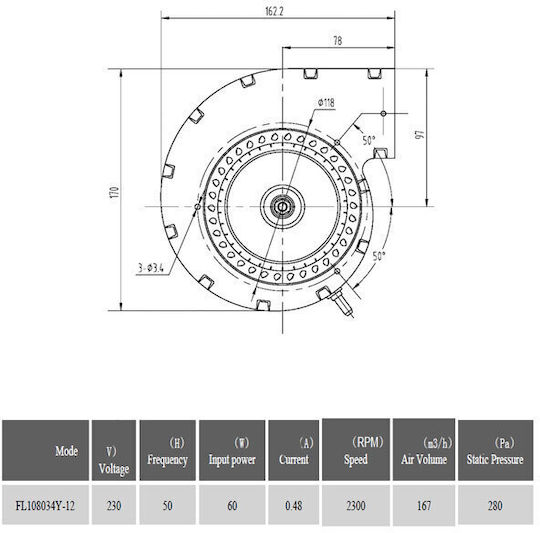 Mmotors Βεντιλατέρ για Λέβητα