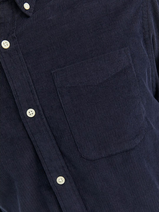 Long-sleeved Corduroy Shirt Navy Blazer