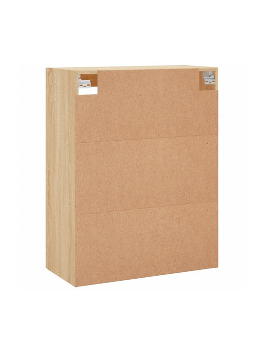 Wand Wohnzimmer Vitrine aus Spanplatte mit Glas Coffee 69.5x34x90cm