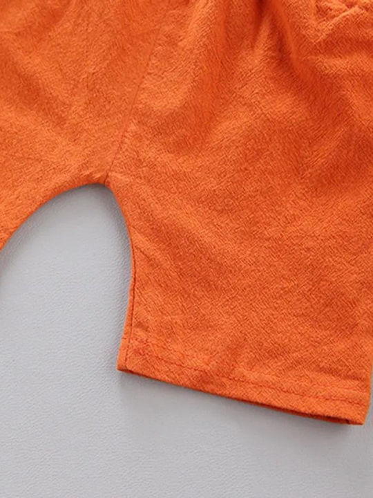 Kids' Set with Shorts Summer 2pcs Orange